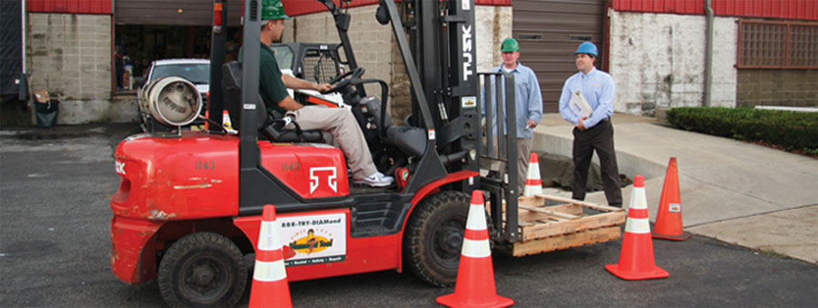 Operating a forklift for OSHA Certification
