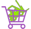 Shopping cart icon for checkout