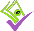 Checkmark with money icon for financing
