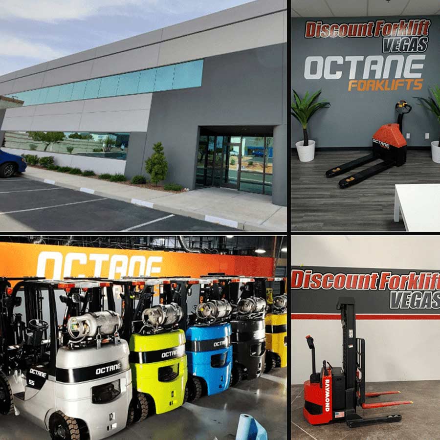 An image collage of Discount Forklift Vegas